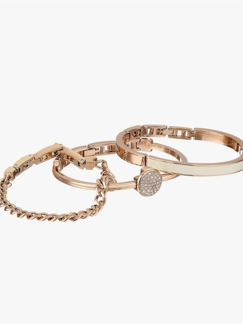 Anne Klein AK/1470RGST Rose Gold Boxed Bracelet Set